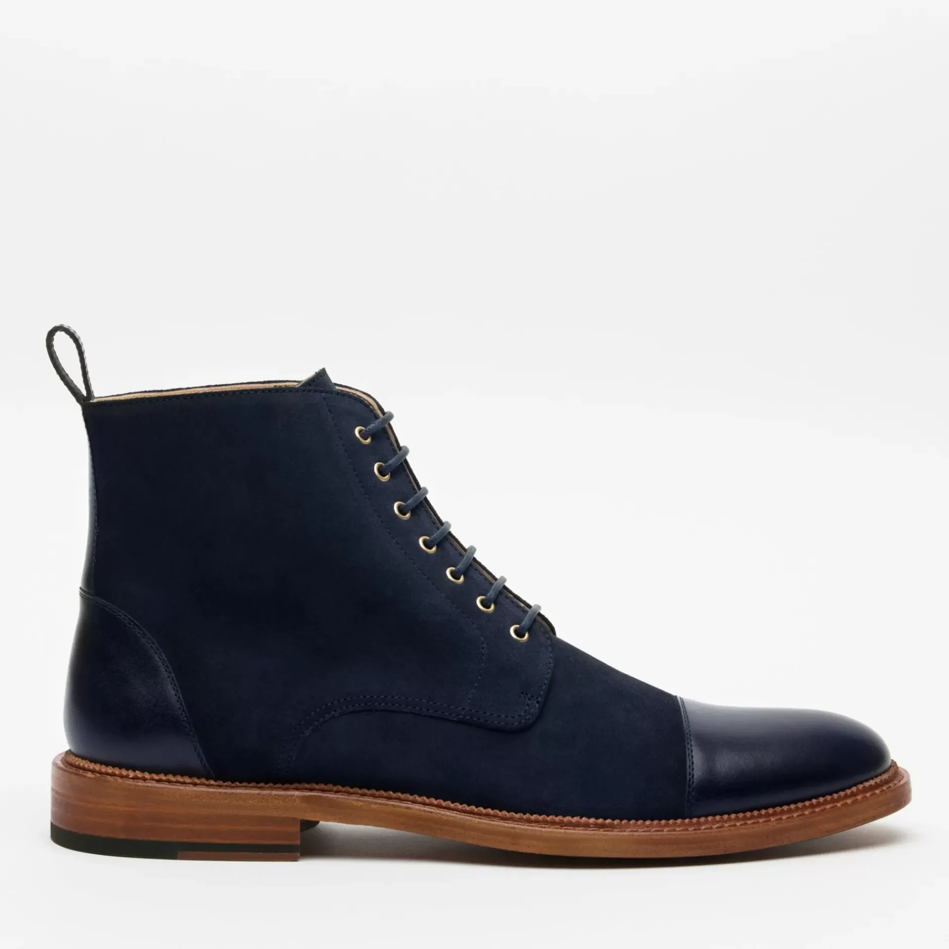 TAFT Boots>The Troy Boot - Navy Suede Boots |