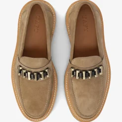 TAFT Loafers|Shoes>The Verona Loafer In Beige - Beige Suede Loafer |
