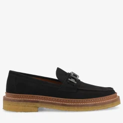 TAFT Loafers|Shoes>The Verona Loafer In Black - Black Suede Loafer |