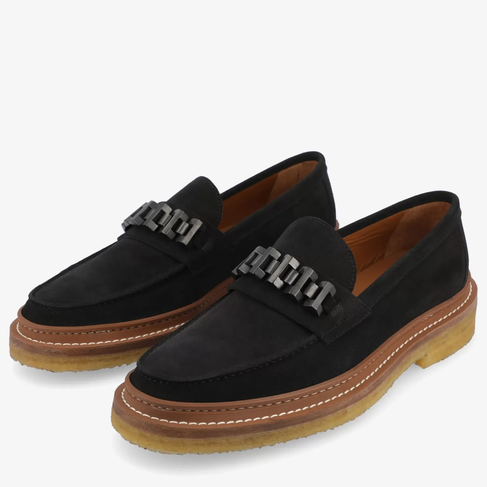 TAFT Loafers|Shoes>The Verona Loafer In Black - Black Suede Loafer |