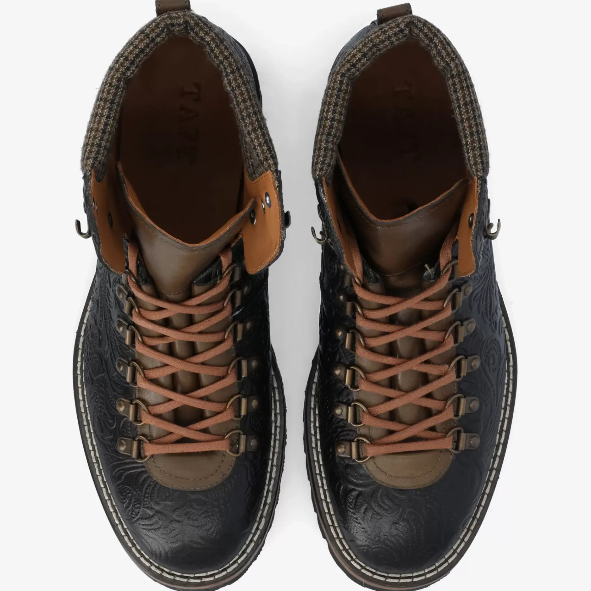 TAFT Boots>The Viking Boot In Black Floral |