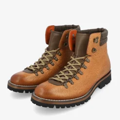 TAFT Boots>The Viking Boot In Brown Floral |