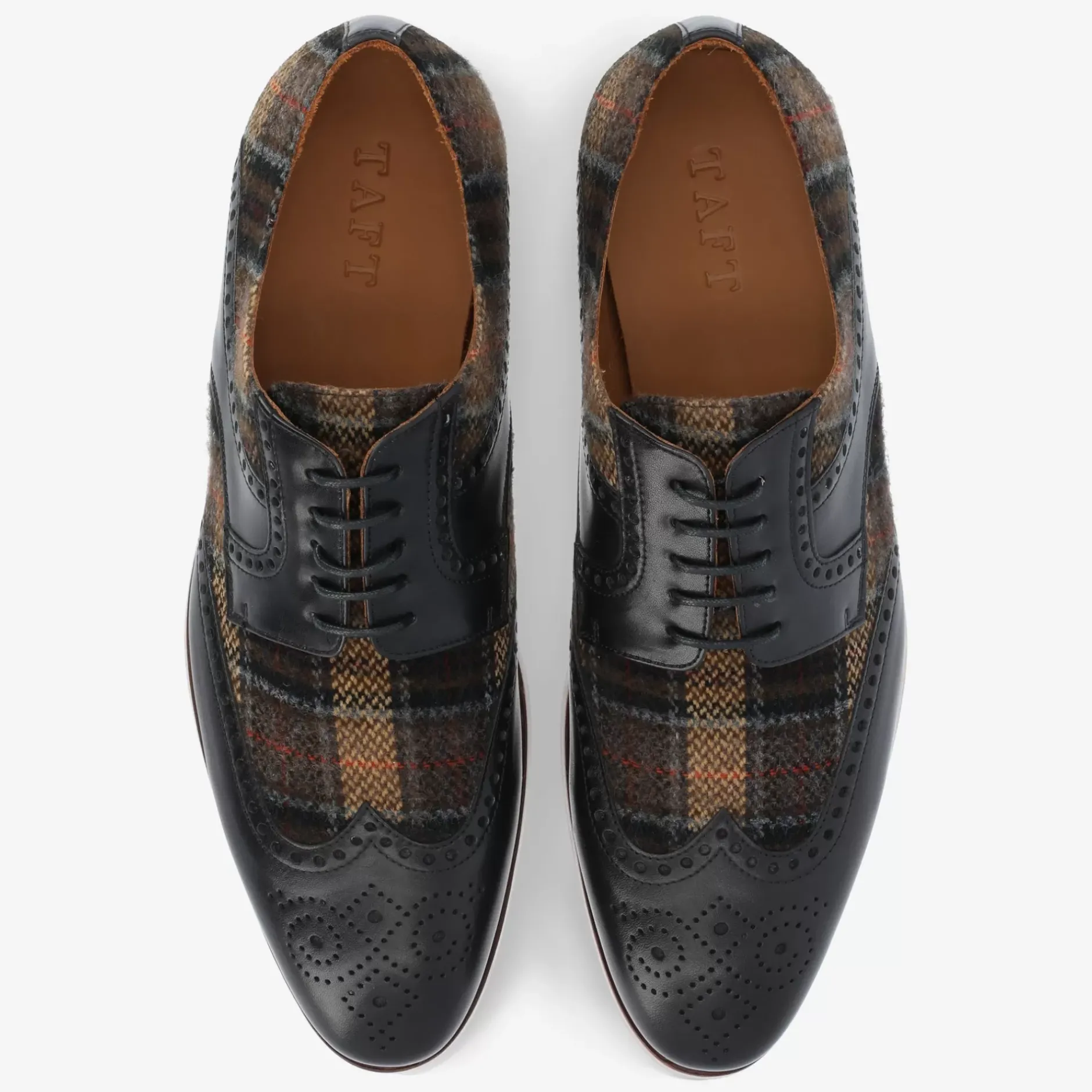 TAFT Shoes>The Wallace Shoe In Brown Tartan |
