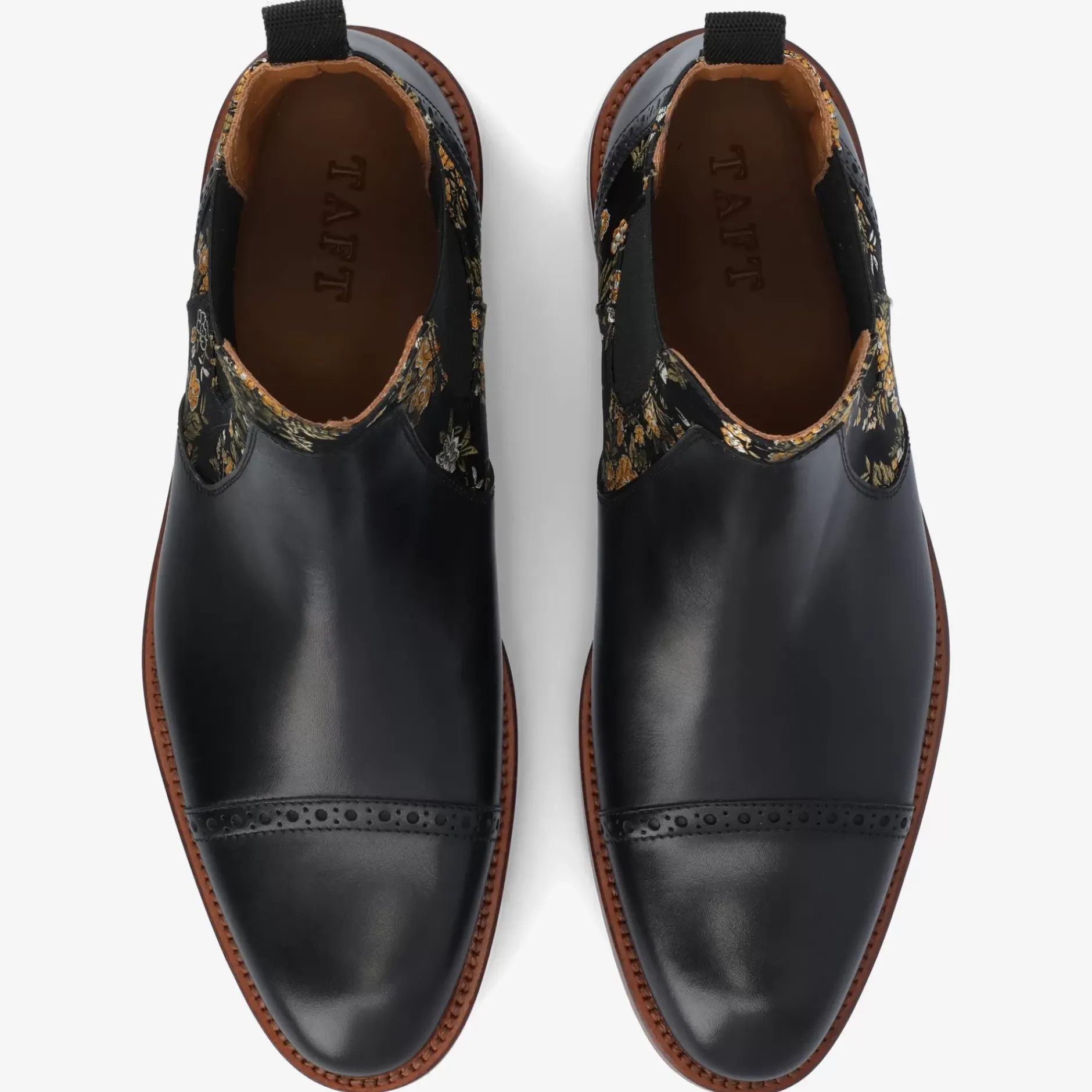 TAFT Chelsea Boots|Boots>Valencia Black Leather Mens Chelsea Boots - Eden Noir |