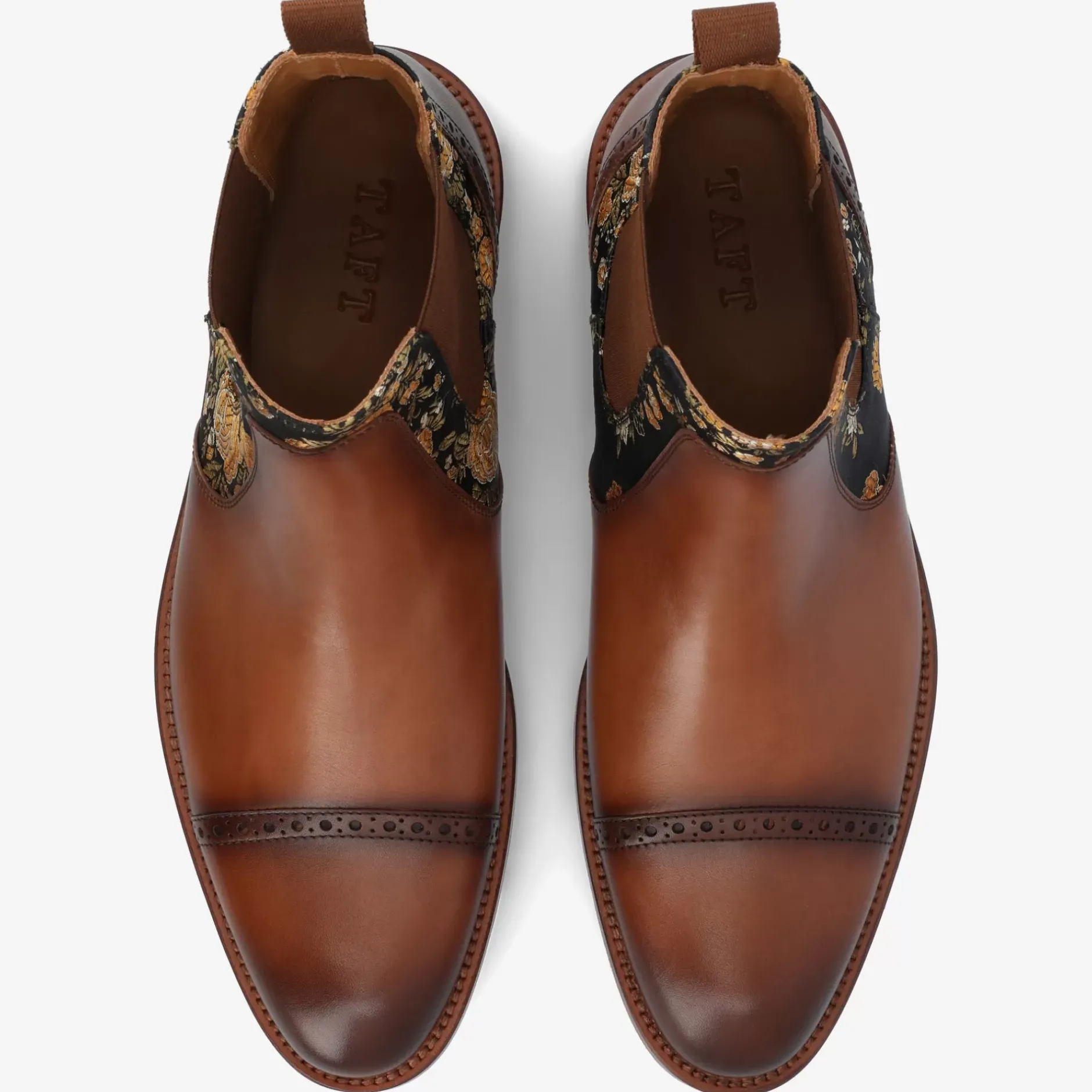 TAFT Boots|Chelsea Boots>Valencia Brown Leather Chelsea Boots - Eden |